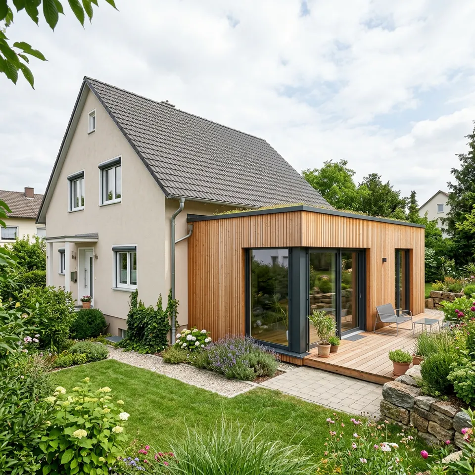 Aufstockung eines Bestandshauses mit vorgefertigtem Holz-Geschoss und moderner Fassade – Wohnraum im Bestand erweitern 2026 Aufstockung eines Bestandshauses mit vorgefertigtem Holz-Geschoss und moderner Fassade – Wohnraum im Bestand erweitern 2026