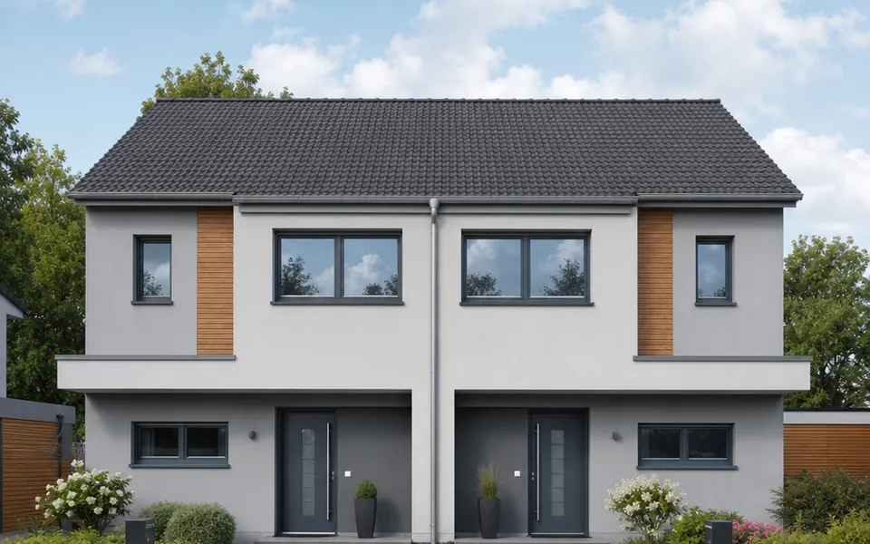 Doppelhaus Grundriss – Doppelhaushälfte als Fertighaus