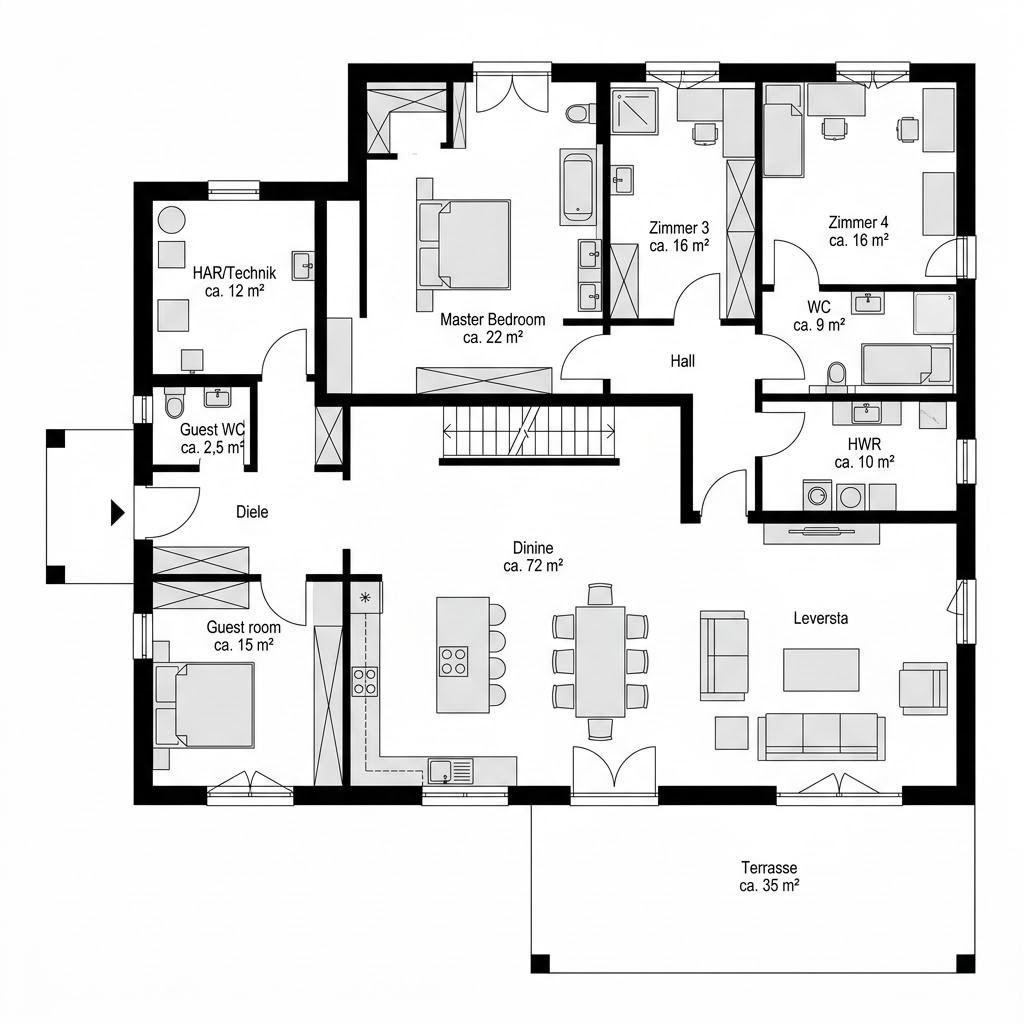 Grundriss Generation 3 von allkauf haus — 202 m², 6 Zimmer