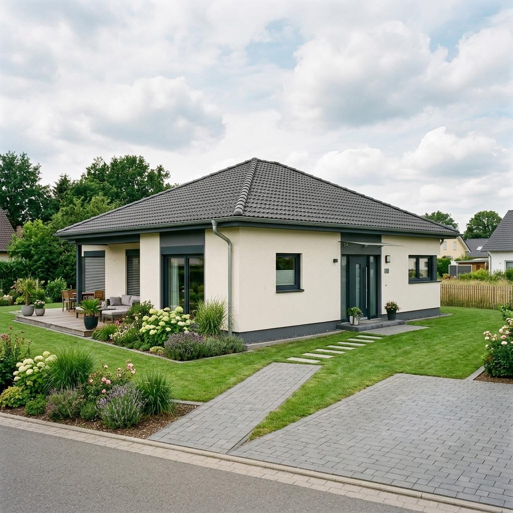 Bungalow Lifetime 3 von allkauf haus — Holztafelbau mit 107 m²