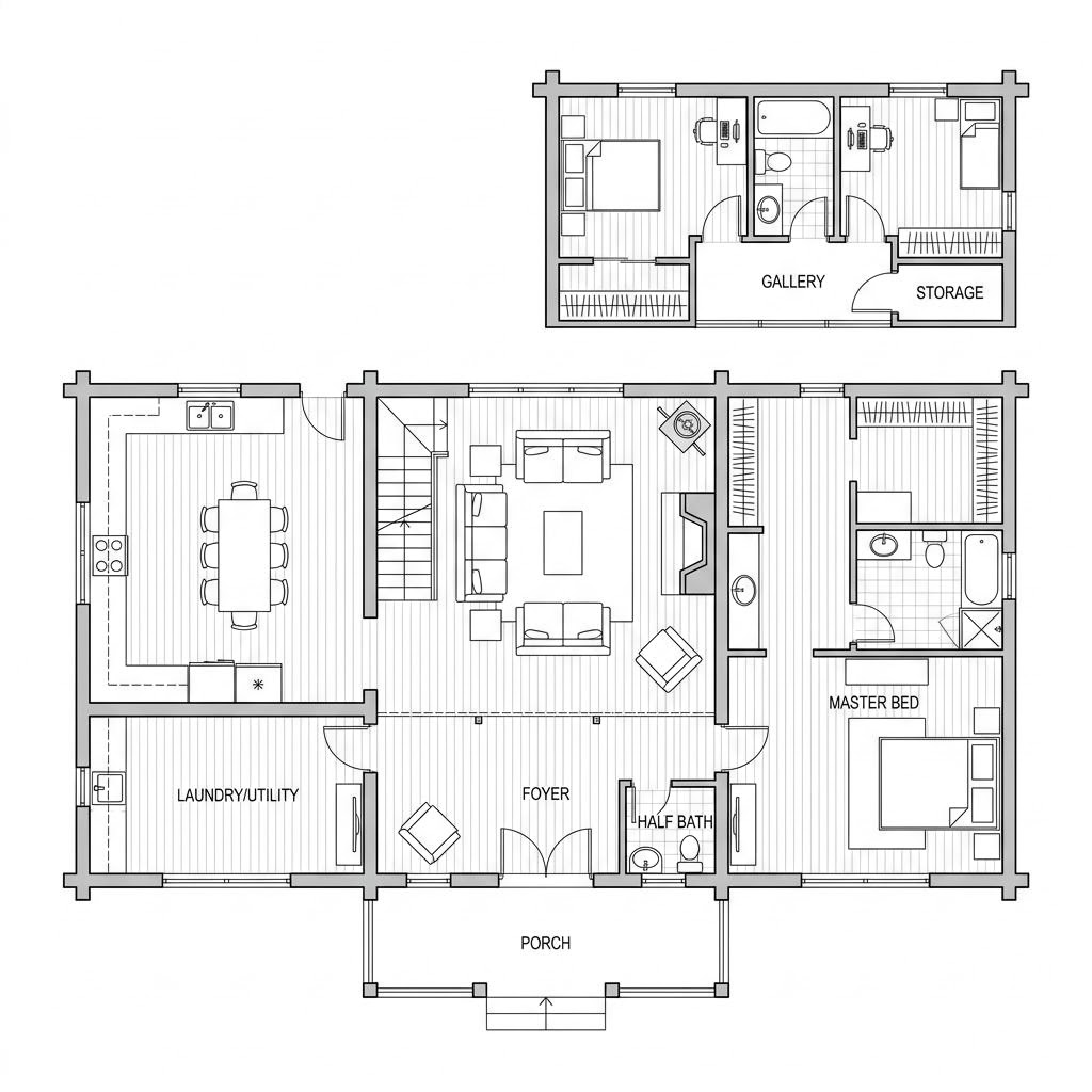 Grundriss Espoo 108 von LéonWood — 163 m², 3 Zimmer