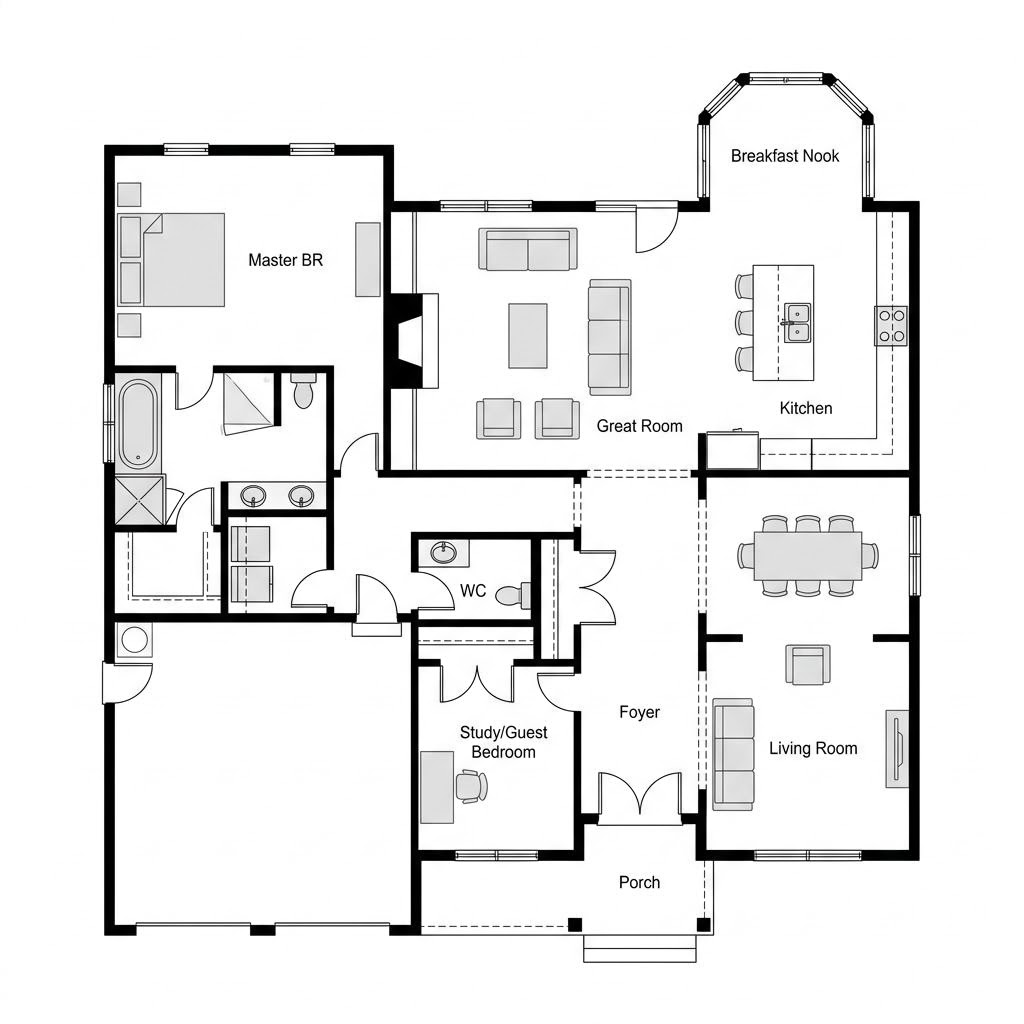 Grundriss Newport 165 von Bostonhaus — 165 m², 5 Zimmer