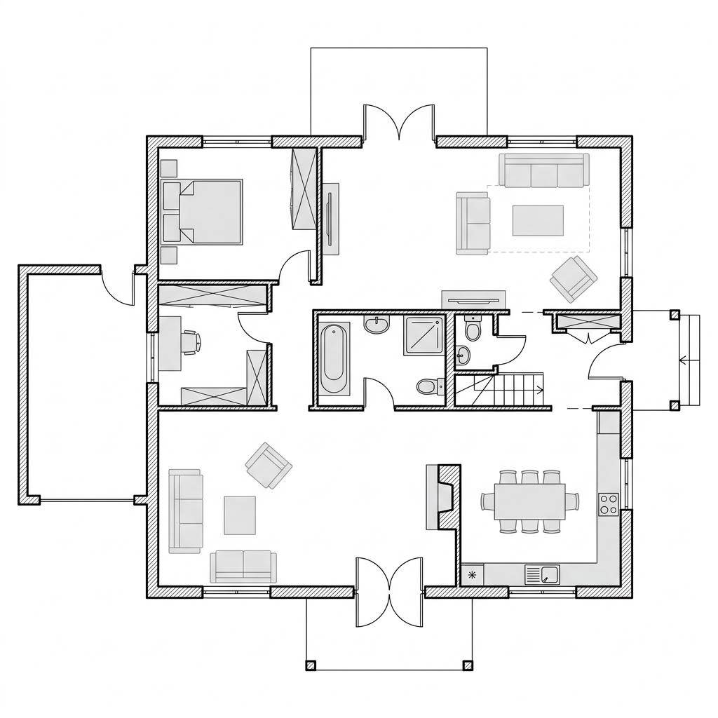 Grundriss Landhof 125 von Danhaus — 125 m², 4 Zimmer