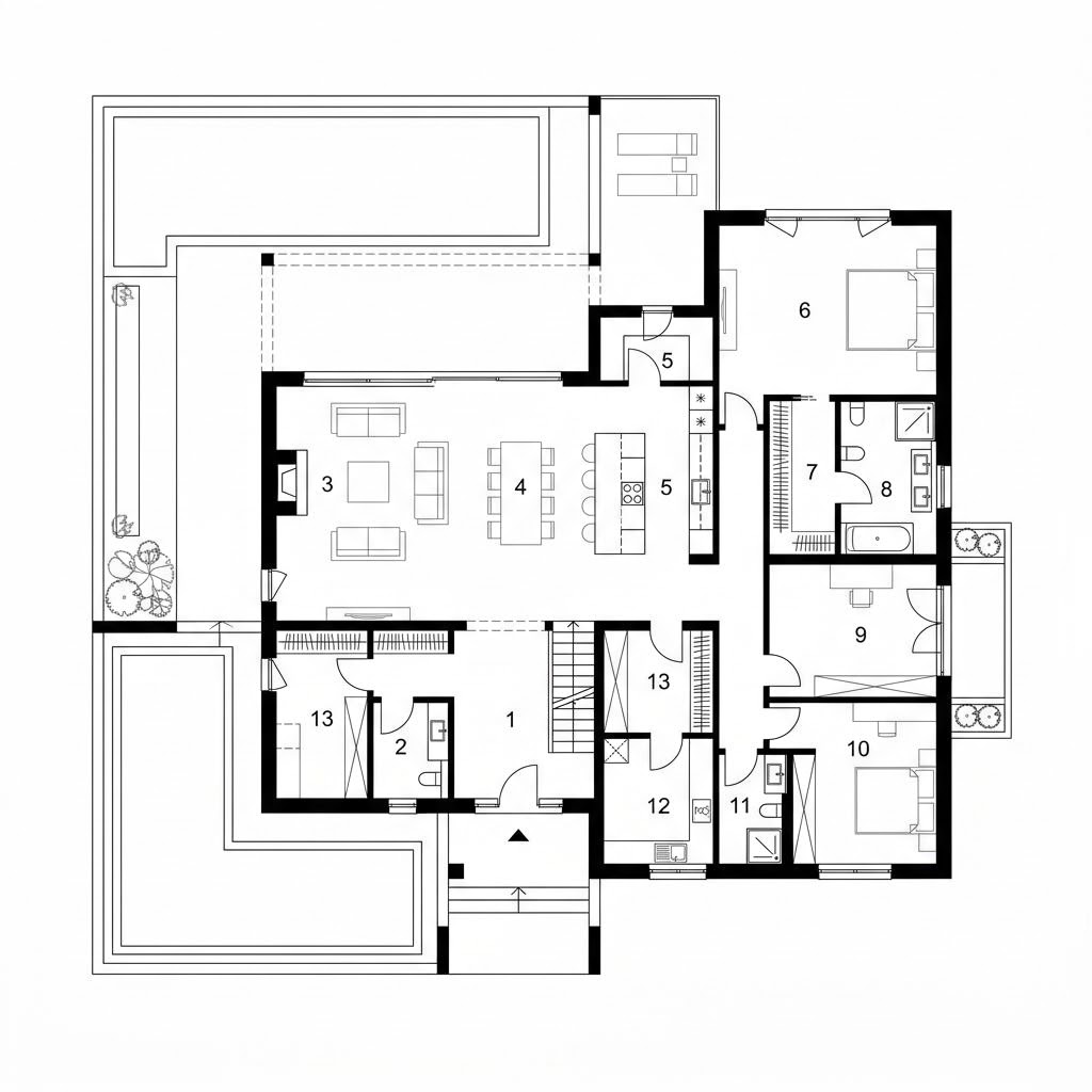 Grundriss Country Living von DAVINCI HAUS — 185 m², 5 Zimmer