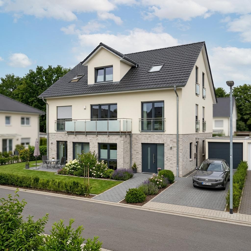 Doppelhaus Doppelhaushälfte Block 142 von Deutsche Neubau — Massivhaus mit 142 m²