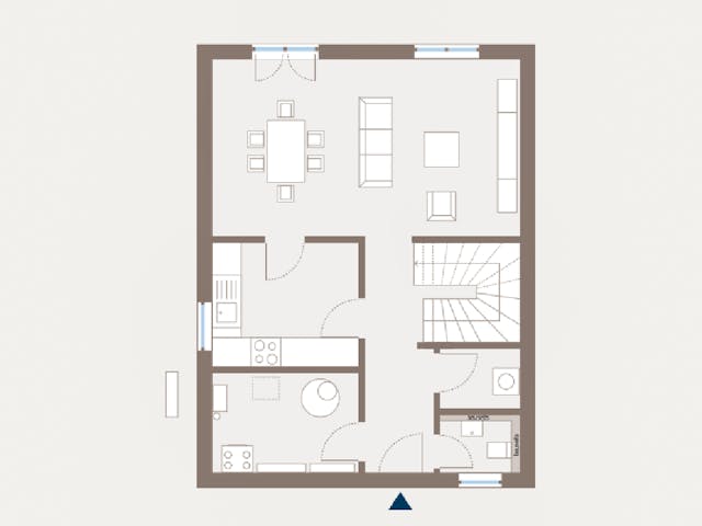 Grundriss Double 10 mit Preis – 123 m² Doppelhaus