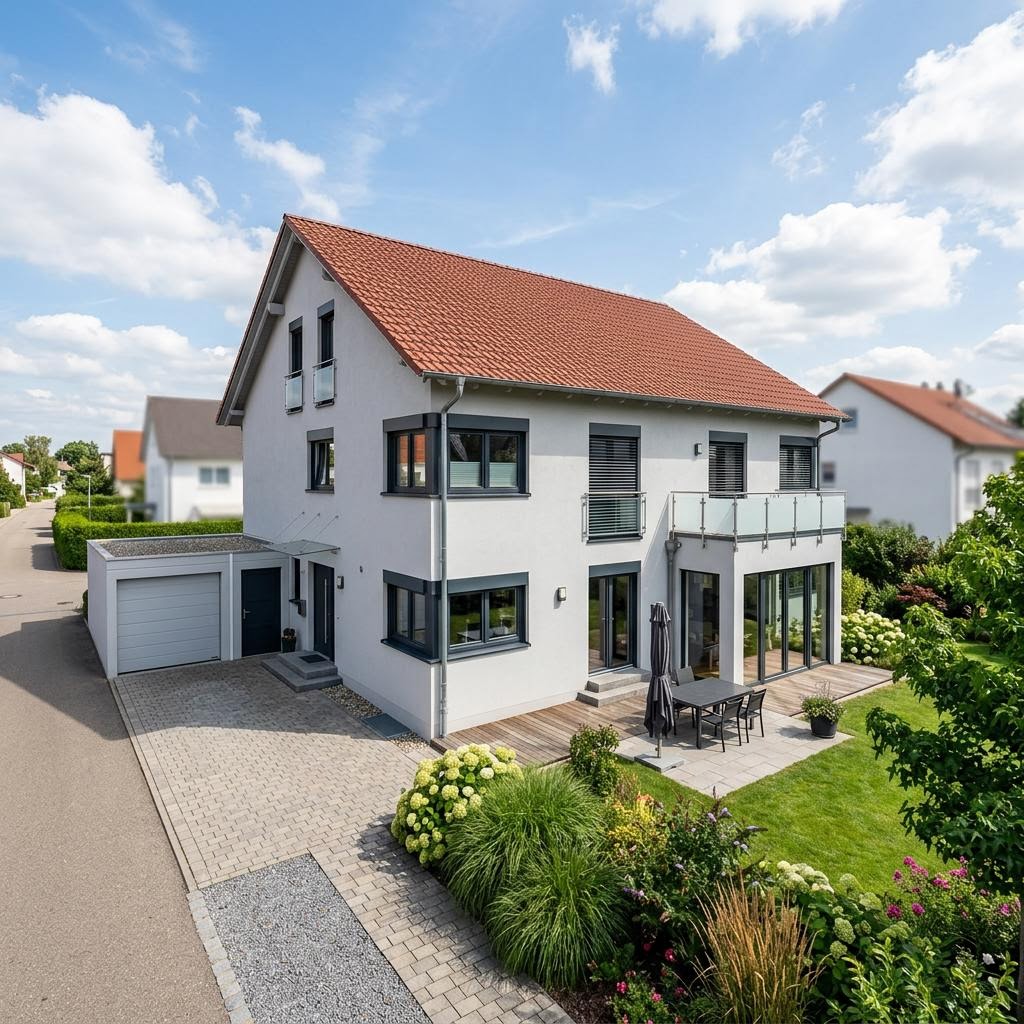 Doppelhaus S454 von Heinz von Heiden mit Satteldach — massive Doppelhaushälfte mit 111 m²