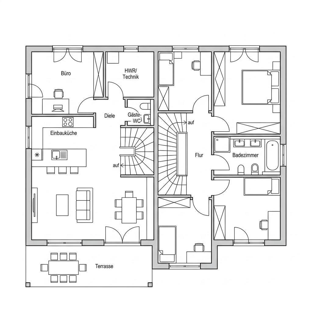 Grundriss Fantastic 161 V2 von Bien-Zenker — 161 m², 5 Zimmer