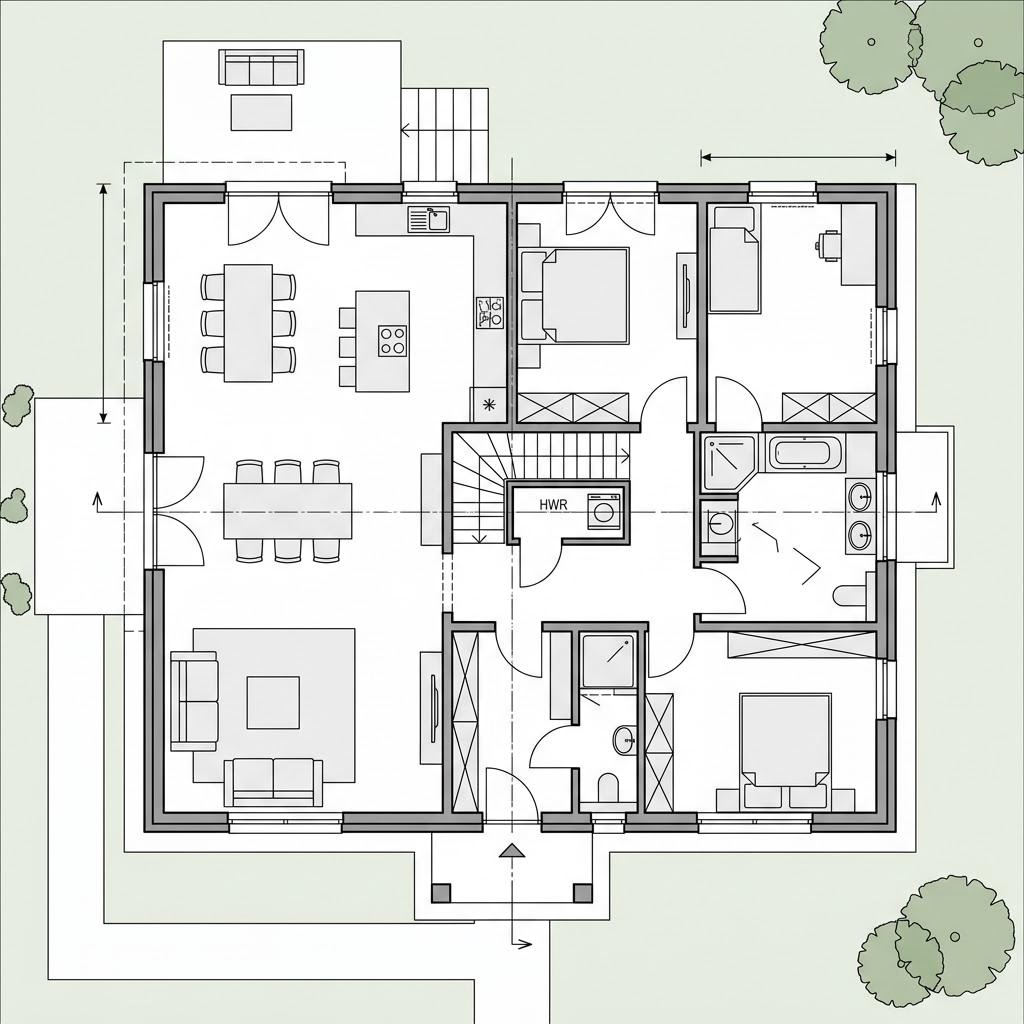 Grundriss MEDLEY 3.0 300 B von FingerHaus — 140 m², 5 Zimmer