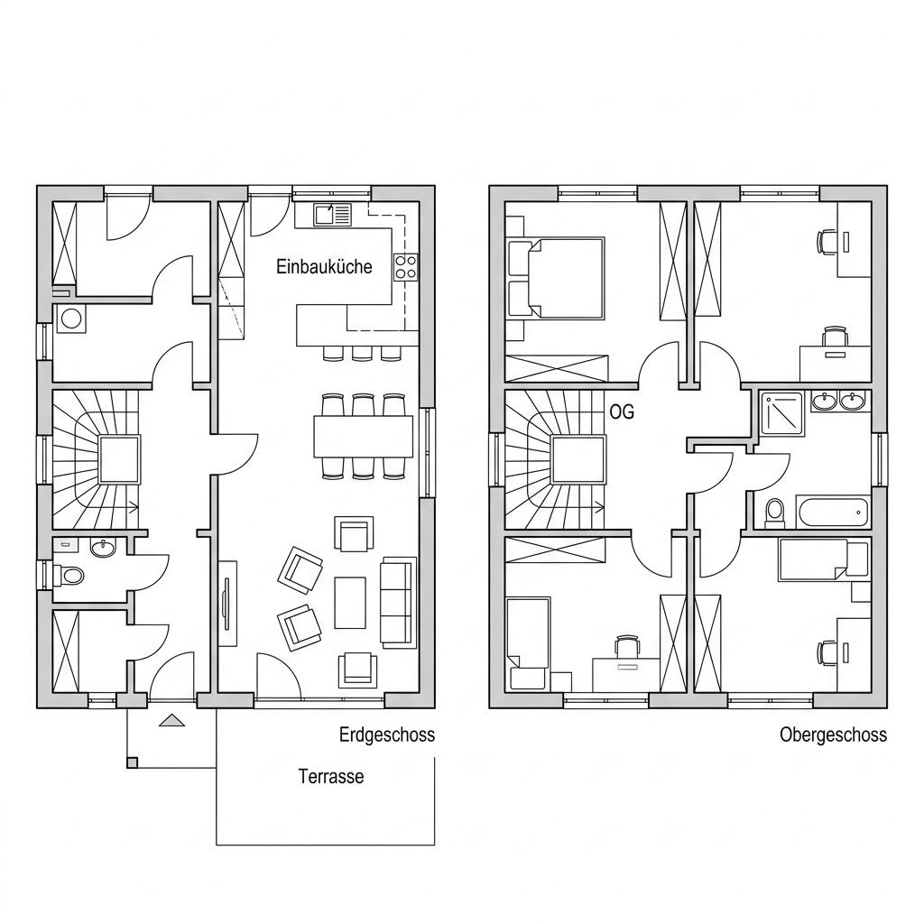Grundriss Aktionshaus Mailand von Heinz von Heiden Massivhäuser — 128 m², 4 Zimmer