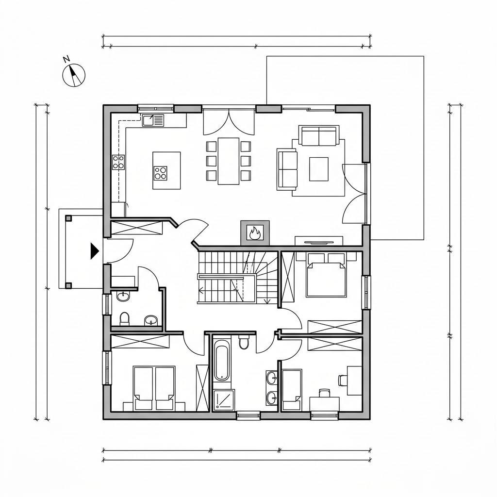 Grundriss Selection-E 126 E1 von Schwabenhaus — 126 m², 4 Zimmer