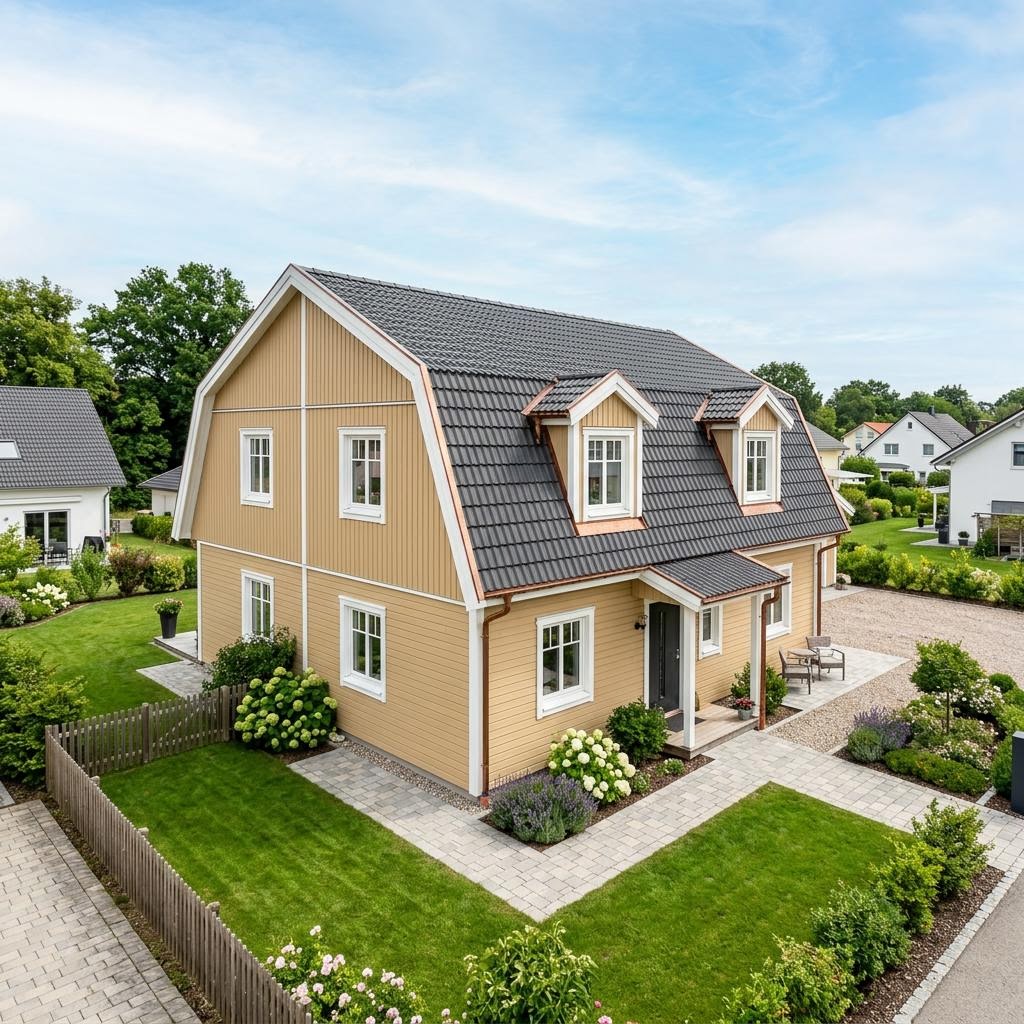 Doppelhaus Doppelhaus Norden 128 von Eksjöhus — Mansarddach, 128 m²