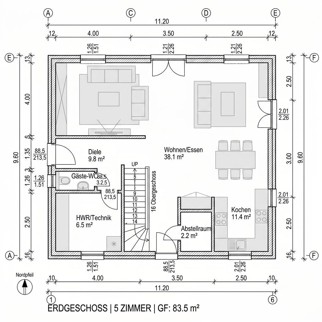 Grundriss Medley VP Modern von FingerHaus — 151 m², 5 Zimmer