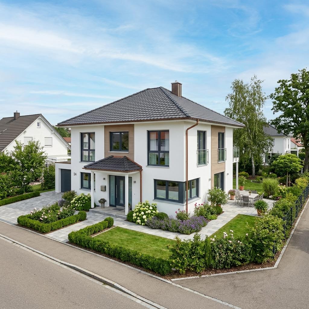 Stadtvilla Stadtvilla Walm 143 von Fingerhut Haus mit Walmdach — 143 m²