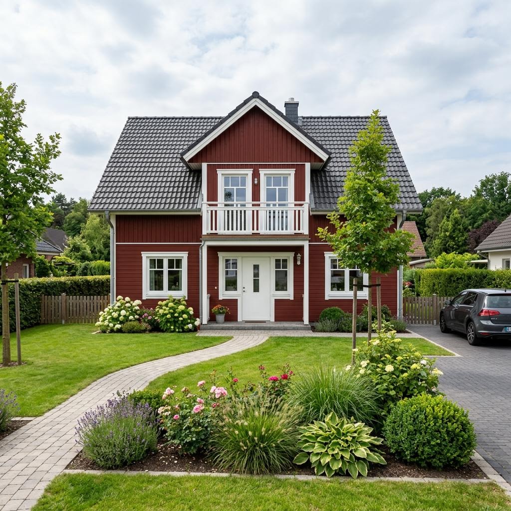Schwedenhaus Malmö Zweigeschossig von Fjorborg Häuser — Holzrahmenbau mit 152 m²