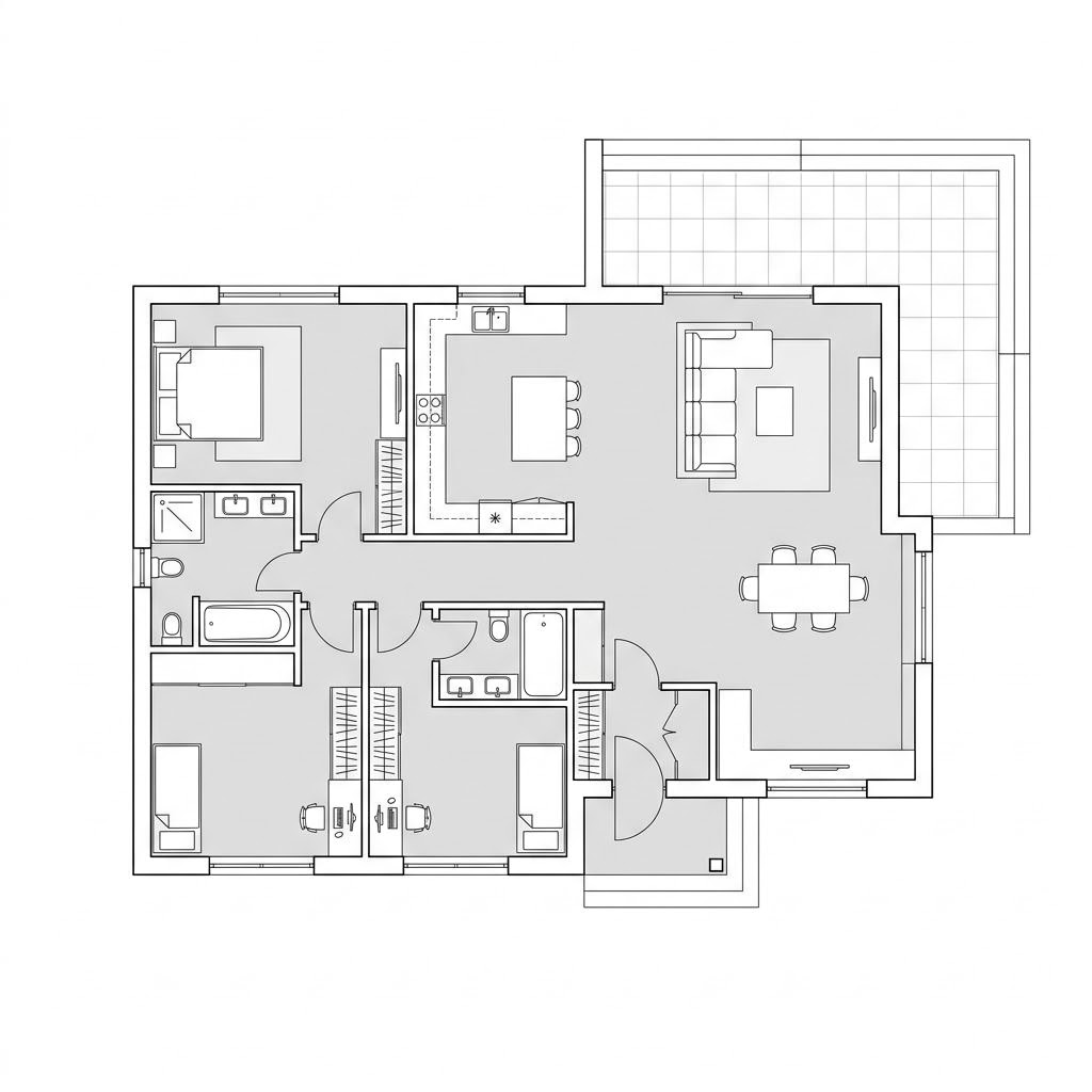 Grundriss Bauhaus 190 von FischerHaus — 191 m², 6 Zimmer