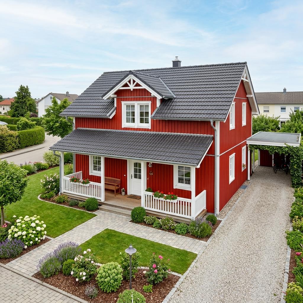 Schwedenhaus Newport 134 von Greenville — Holzhaus mit Schleppdach und 134 m²