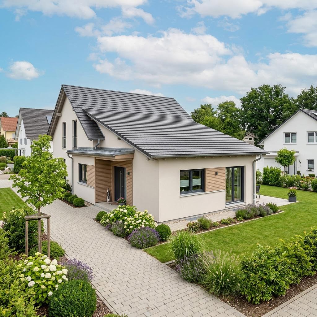 Anbau-Modul Anbau Modul 58 von GUSSEK HAUS mit Schleppdach — Fertighaus-Wohnmodul mit 58 m²