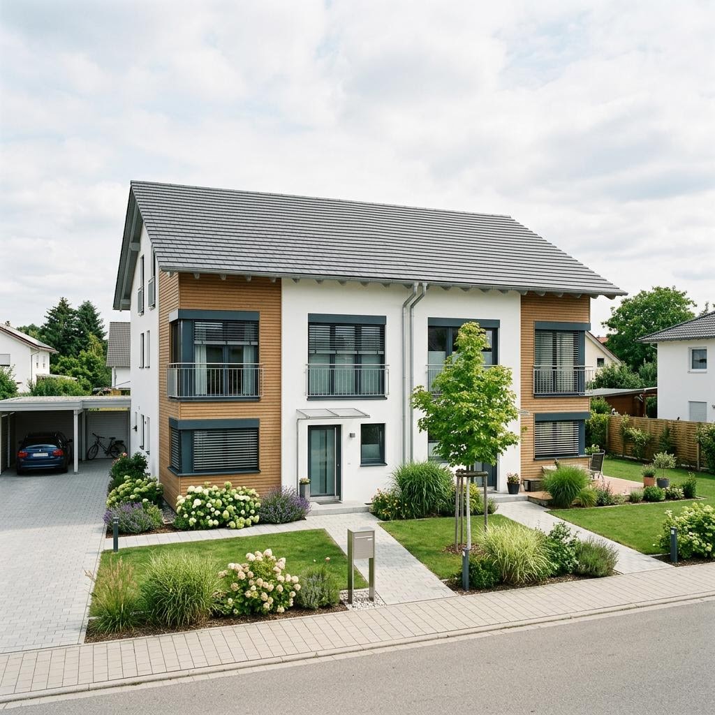Mehrfamilienhaus Doppelhaus Vermietung von Haas Fertigbau — Fertighaus mit 240 m²