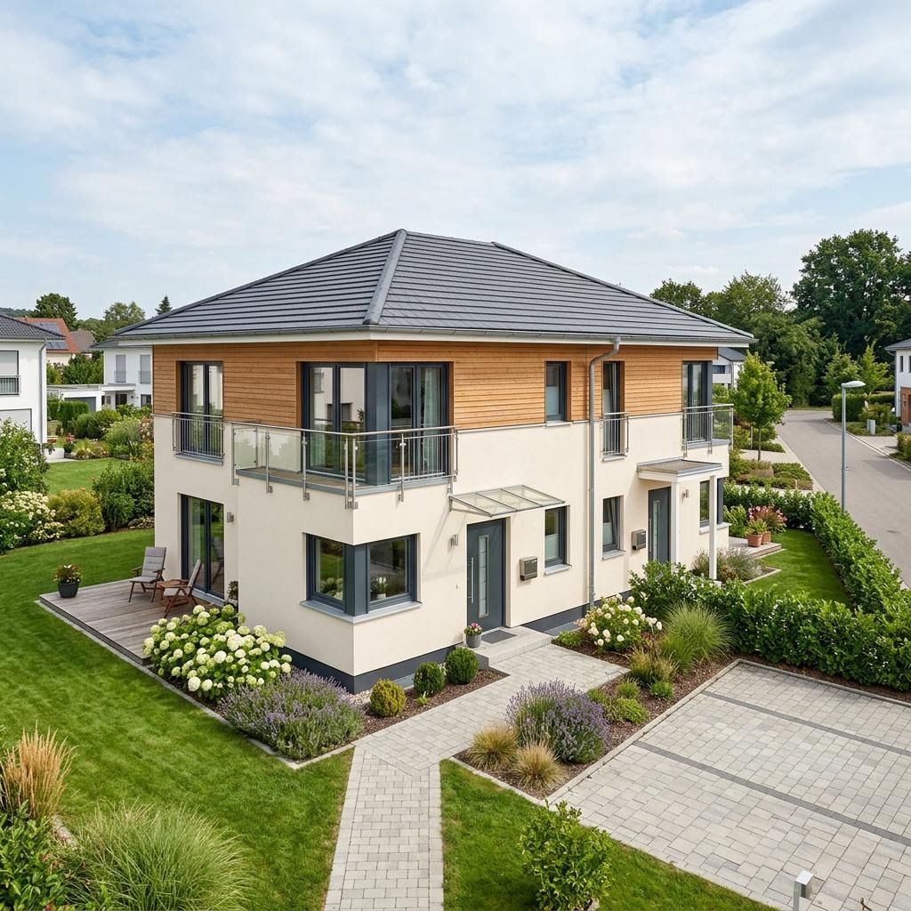 Mehrgenerationenhaus O 190 Zweifamilienkonzept von Haas Haus — Holztafelbau mit 190 m²