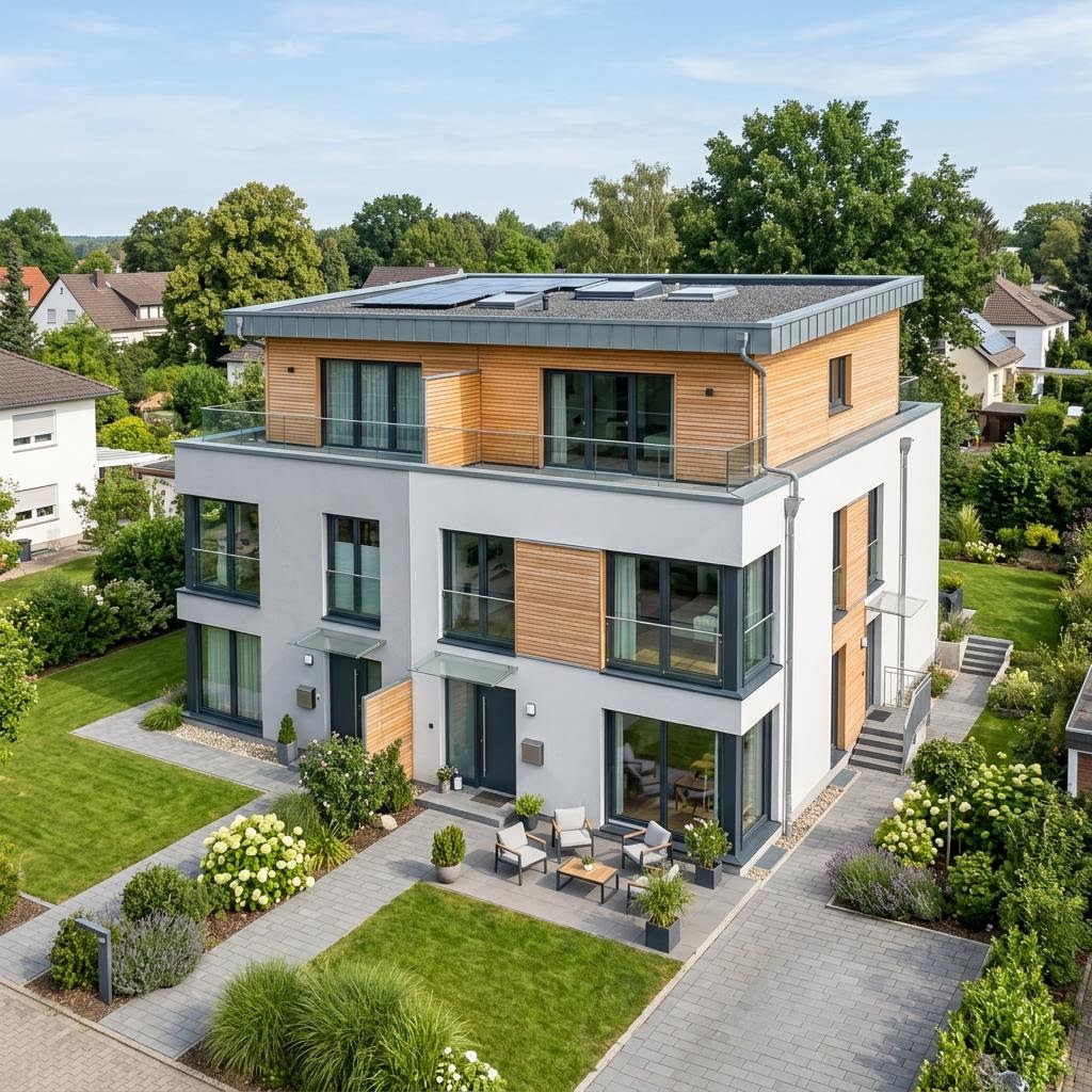 Zweifamilienhaus Zweifamilienhaus Variant 235 von Hanse Haus — Flachdach, 235 m²