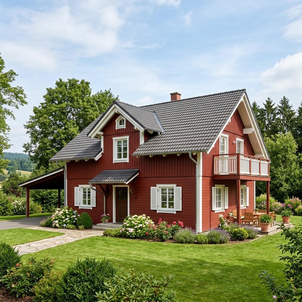 Schwedenhaus SH 124 Variante A von ScanHaus Marlow — nordisches Fertighaus mit 124 m²