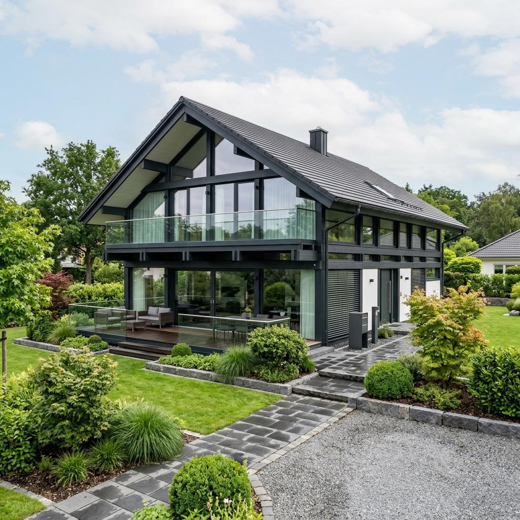 Luxusvilla & Designerhaus ART 3 von HUF HAUS — Fachwerk-Konstruktion mit 200 m²