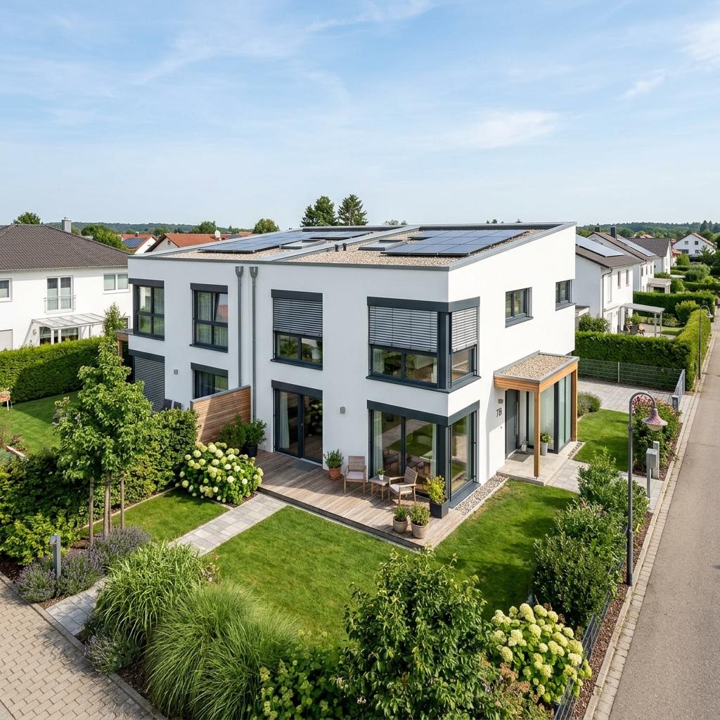 Doppelhaus Doppelhaus Zero 138 von KAMPA — Flachdach, 138 m²