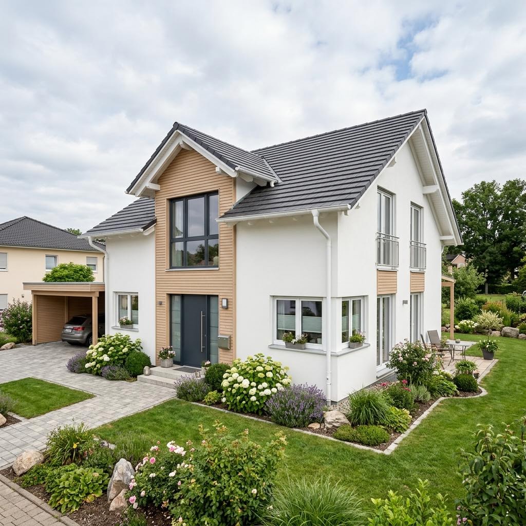 Einfamilienhaus Family 158 von KAMPA — Holztafelbau mit 158 m²