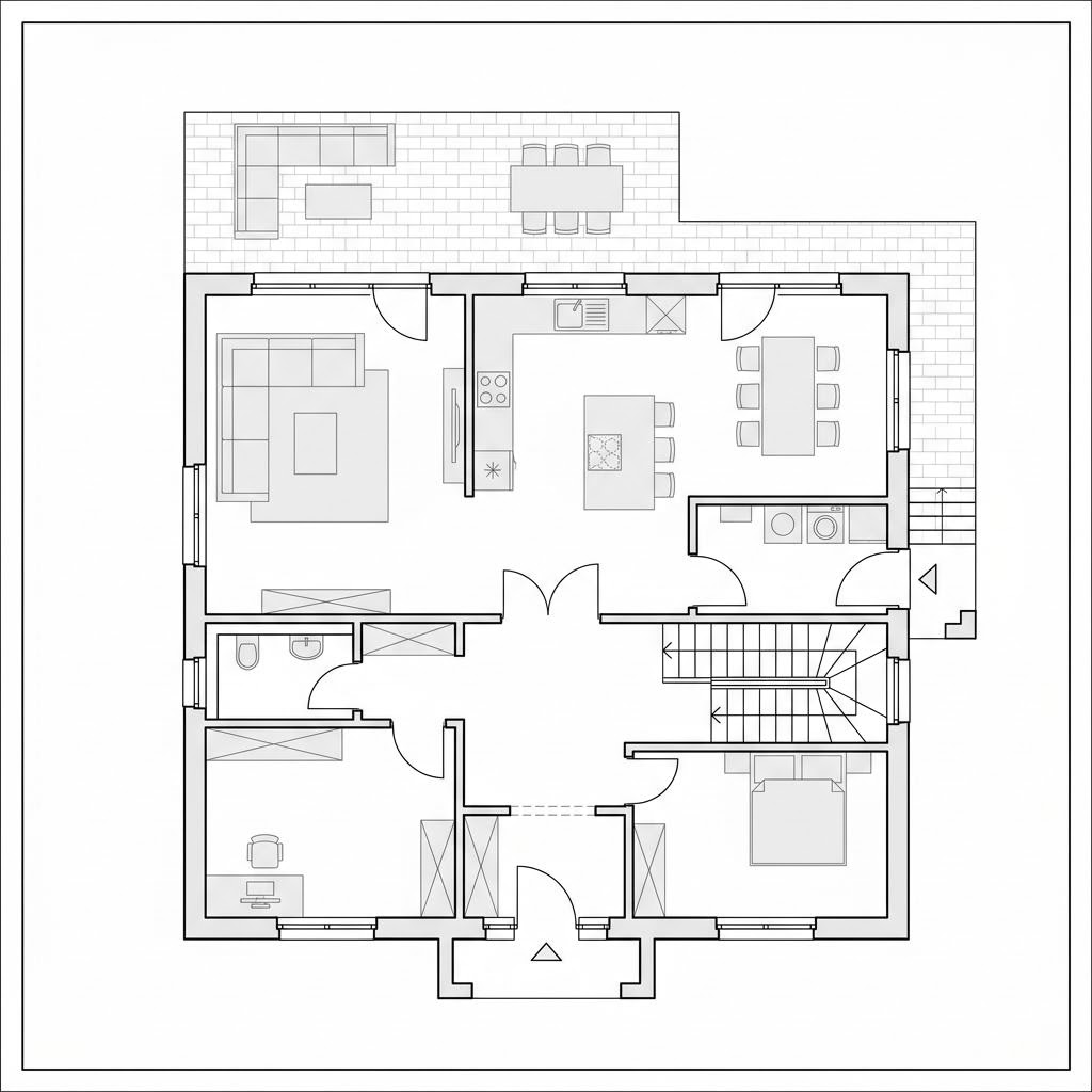 Grundriss Family 158 von KAMPA — 158 m², 5 Zimmer
