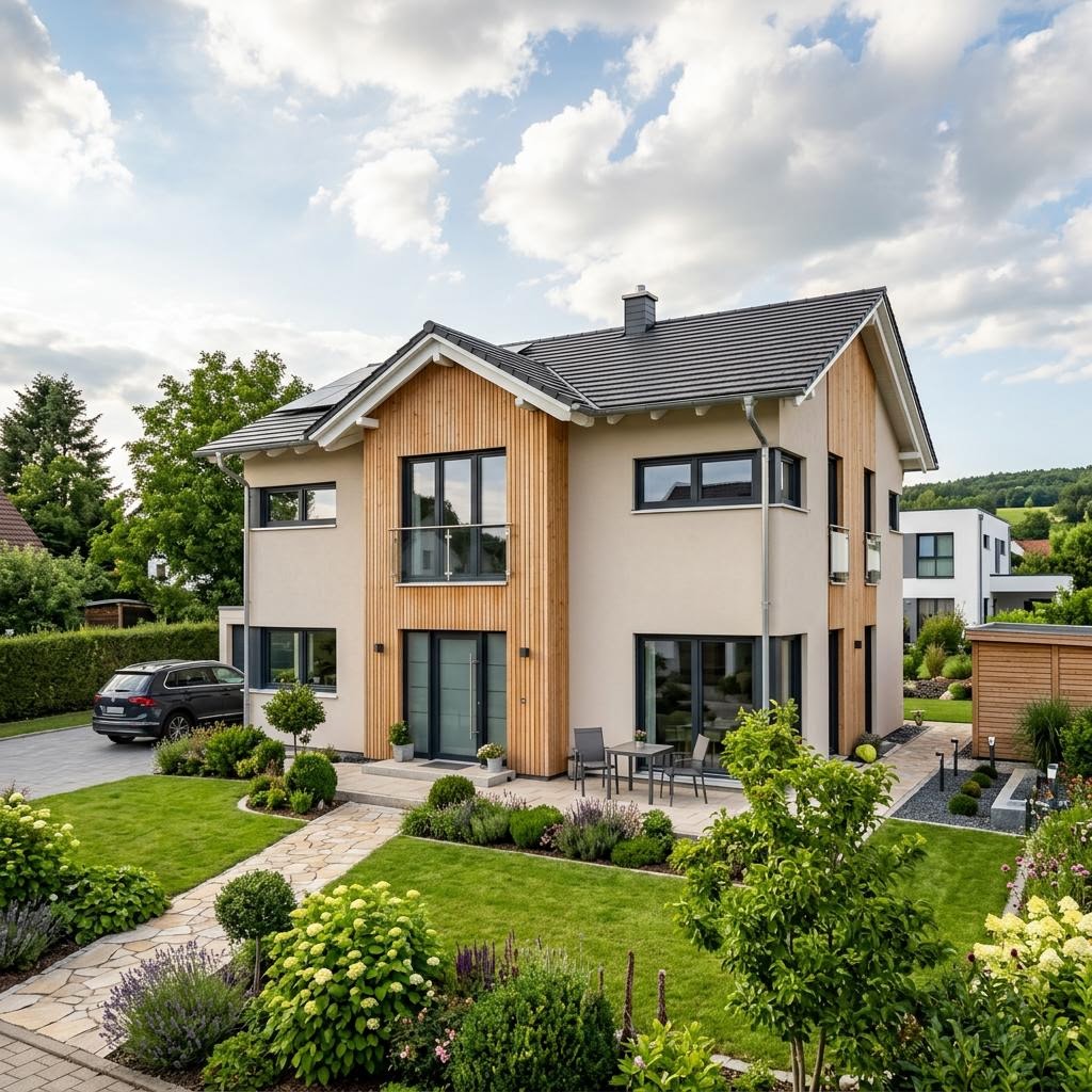 Einfamilienhaus Solid 140 von KAMPA — Holztafelbau mit 140 m²