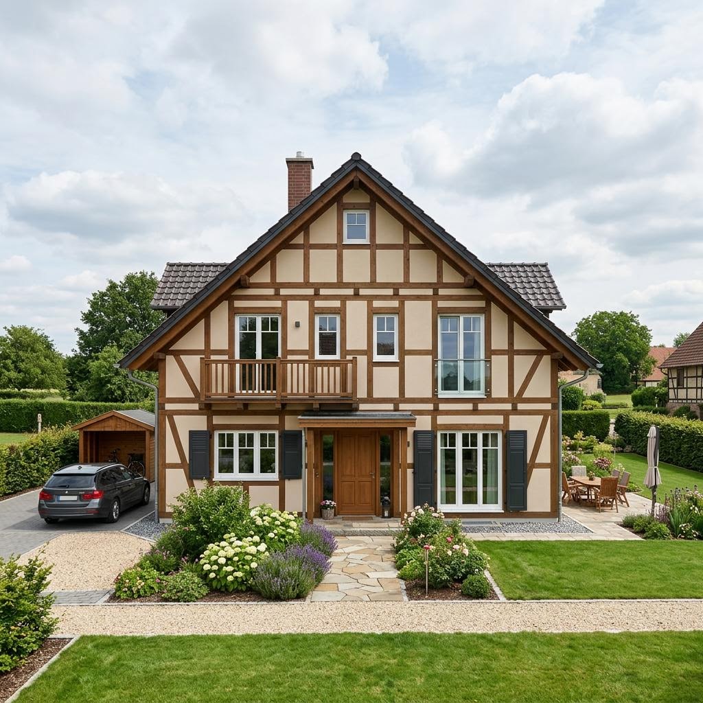 Fachwerkhaus Hof 172 von KD-Haus — Holzständer-Fachwerk mit 172 m²