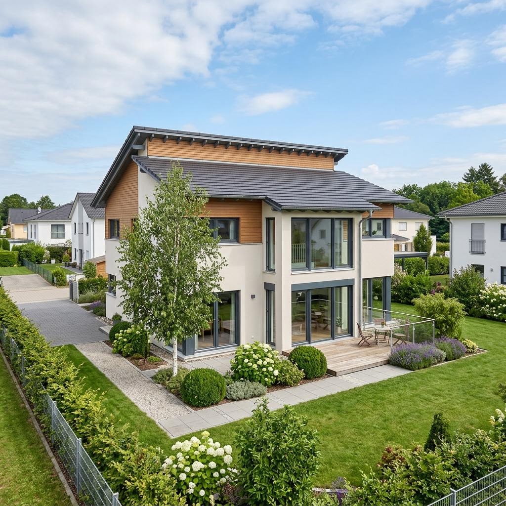 Einfamilienhaus Signum VP 142 von Kern-Haus mit Versetztes Pultdach — 142 m²