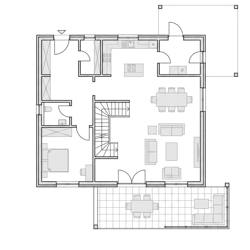 Grundriss Stadtvilla Signus B von Kern-Haus — 148 m², 5 Zimmer
