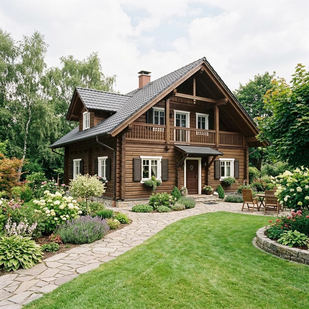 Blockhaus Country 136 von LéonWood — Massivholz-Blockbohlenbau mit 136 m²