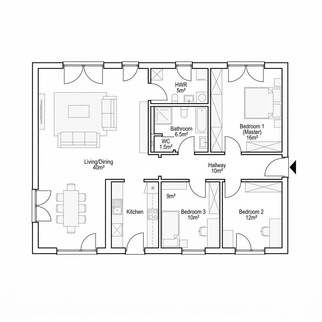 Grundriss ComfortStyle 11.02 S von massa haus — 118 m², 4 Zimmer