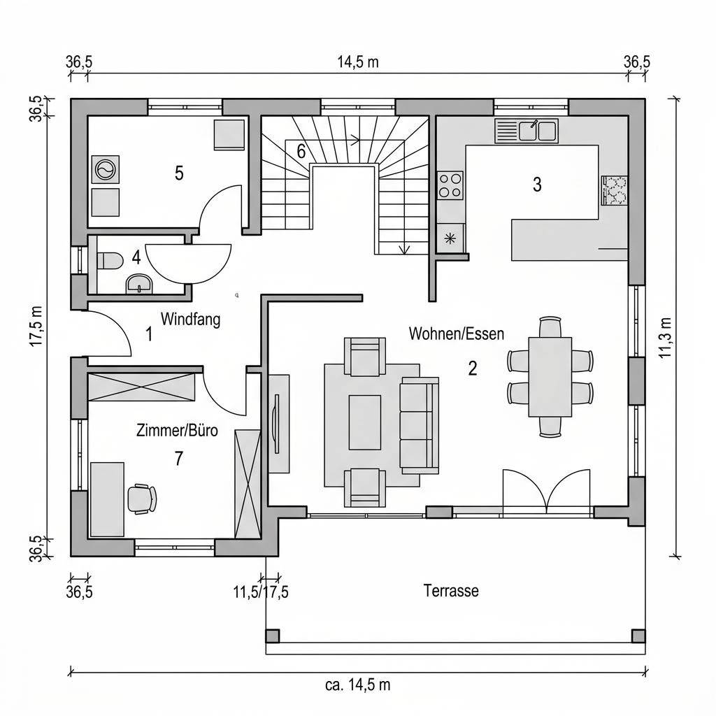 Grundriss Life 158 von RENSCH-HAUS — 164 m², 5 Zimmer
