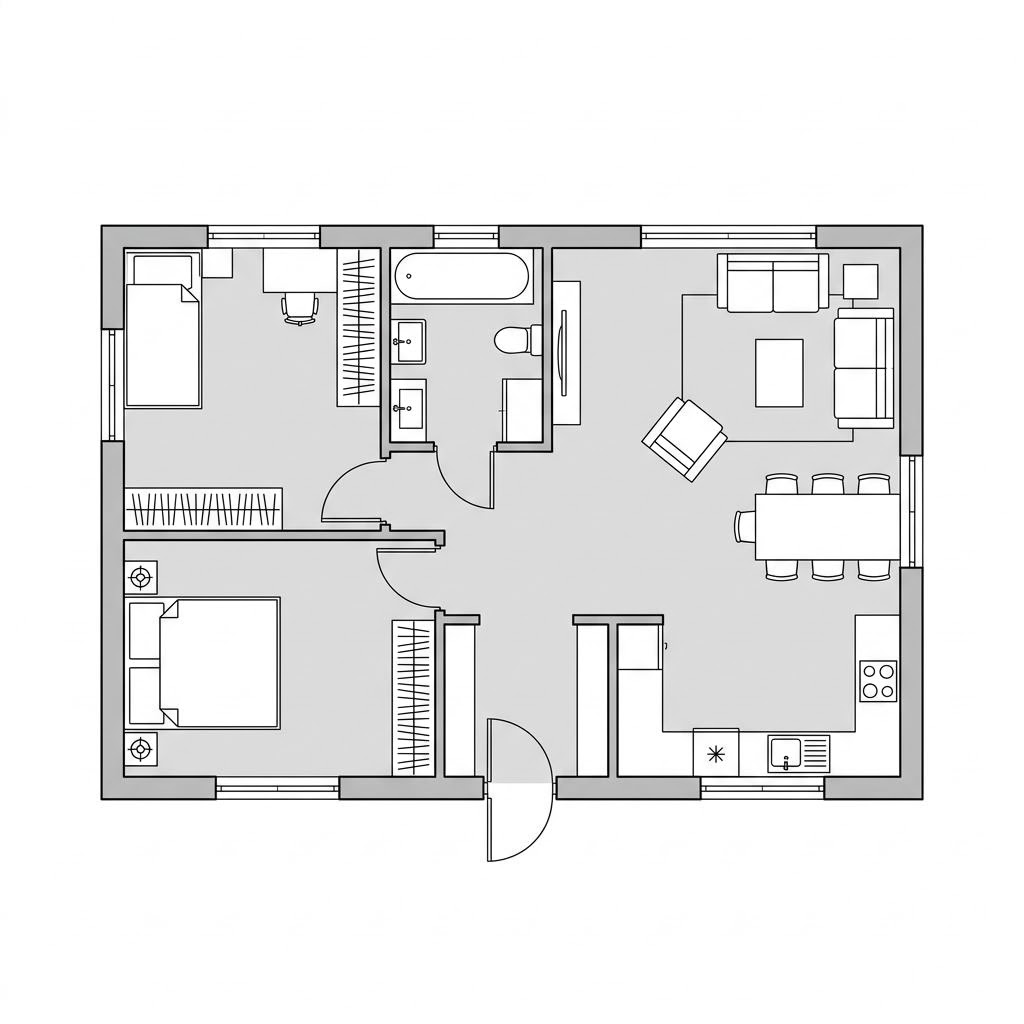 Grundriss Perfect 86 von Danwood — 86 m², 3 Zimmer
