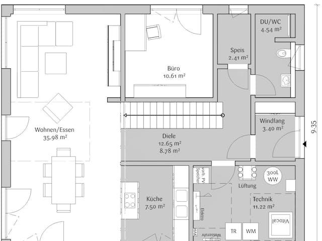 Grundriss Stadtvilla 160 mit Preis – 170 m² Stadtvilla