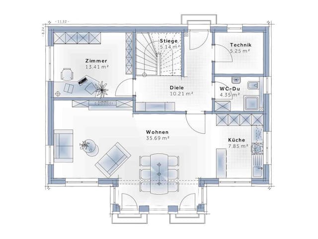 Grundriss Family Life mit Preis – 152 m² Stadtvilla