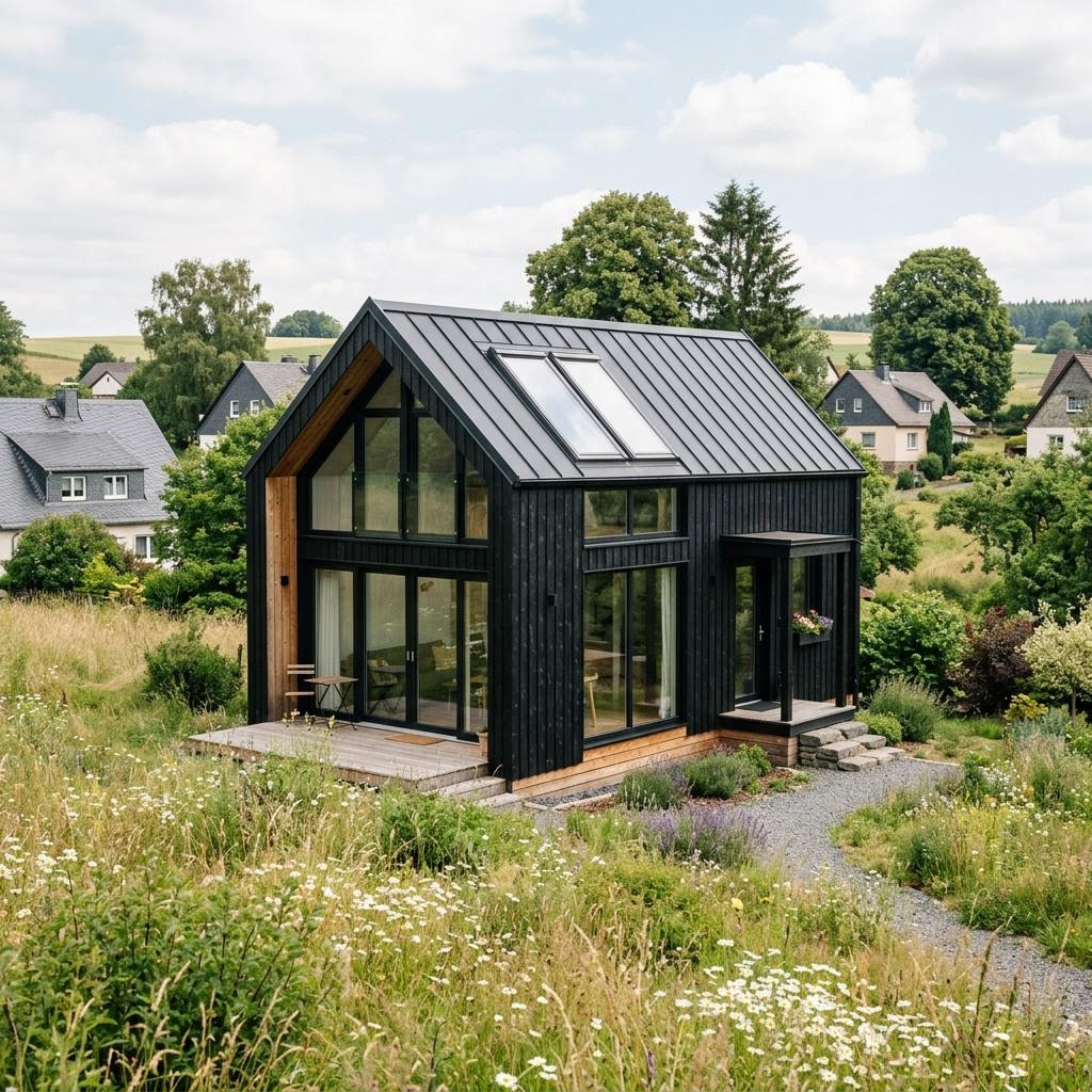 Tiny House Dwellii Barn von Dwellii House — Minihaus im Scheunenstil mit Satteldach und 39 m²