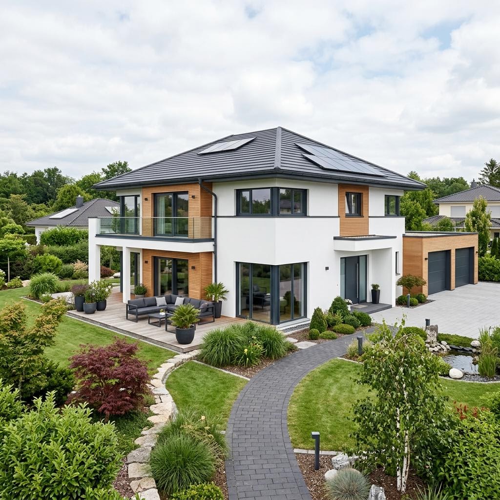 Luxusvilla & Designerhaus generation 5.0 Haus 500 von WeberHaus — Holztafelbau mit 205 m²