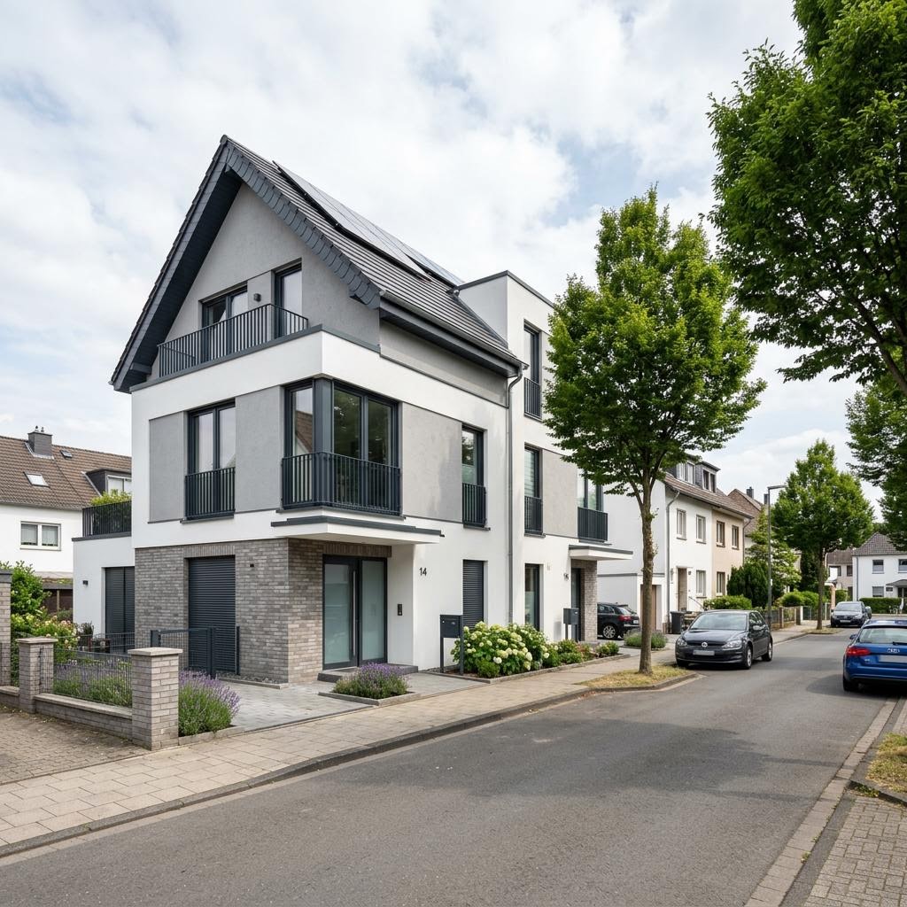 Zweifamilienhaus TownHouse 13.2 von OKAL Haus — Fertighaus mit Satteldach, 208 m² und sieben Zimmern
