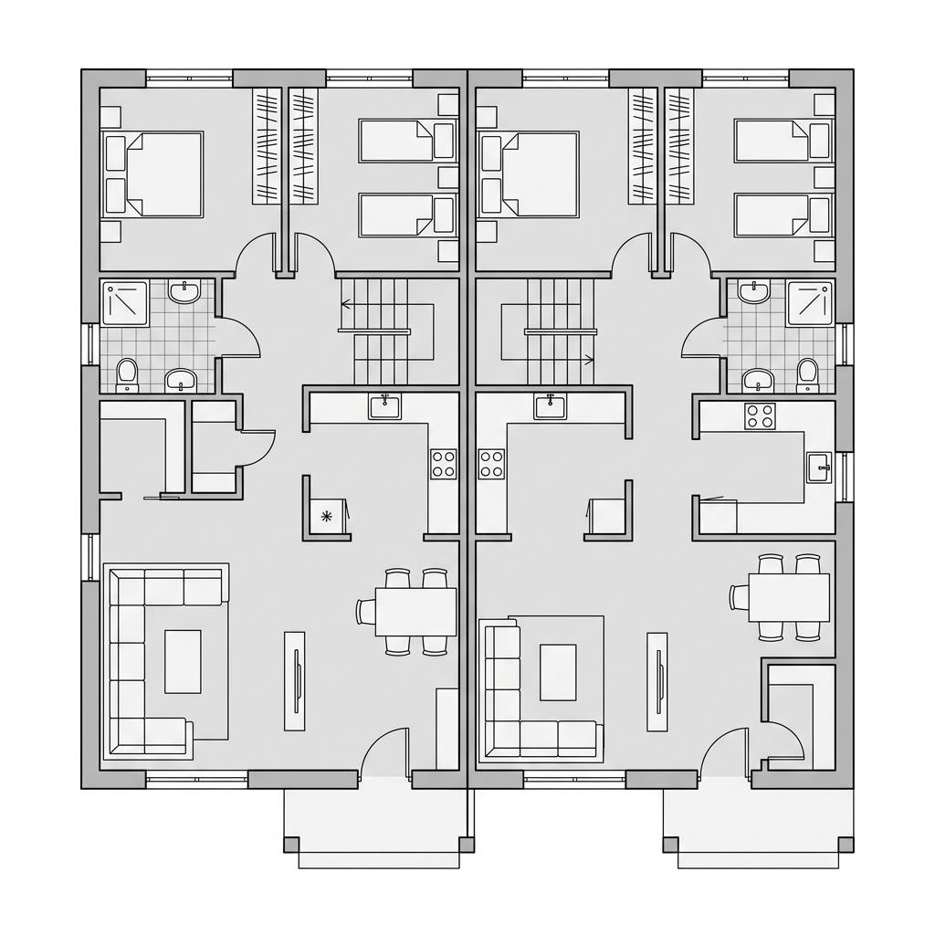 Grundriss TownHouse 13.2 von OKAL Haus — 208 m², 7 Zimmer