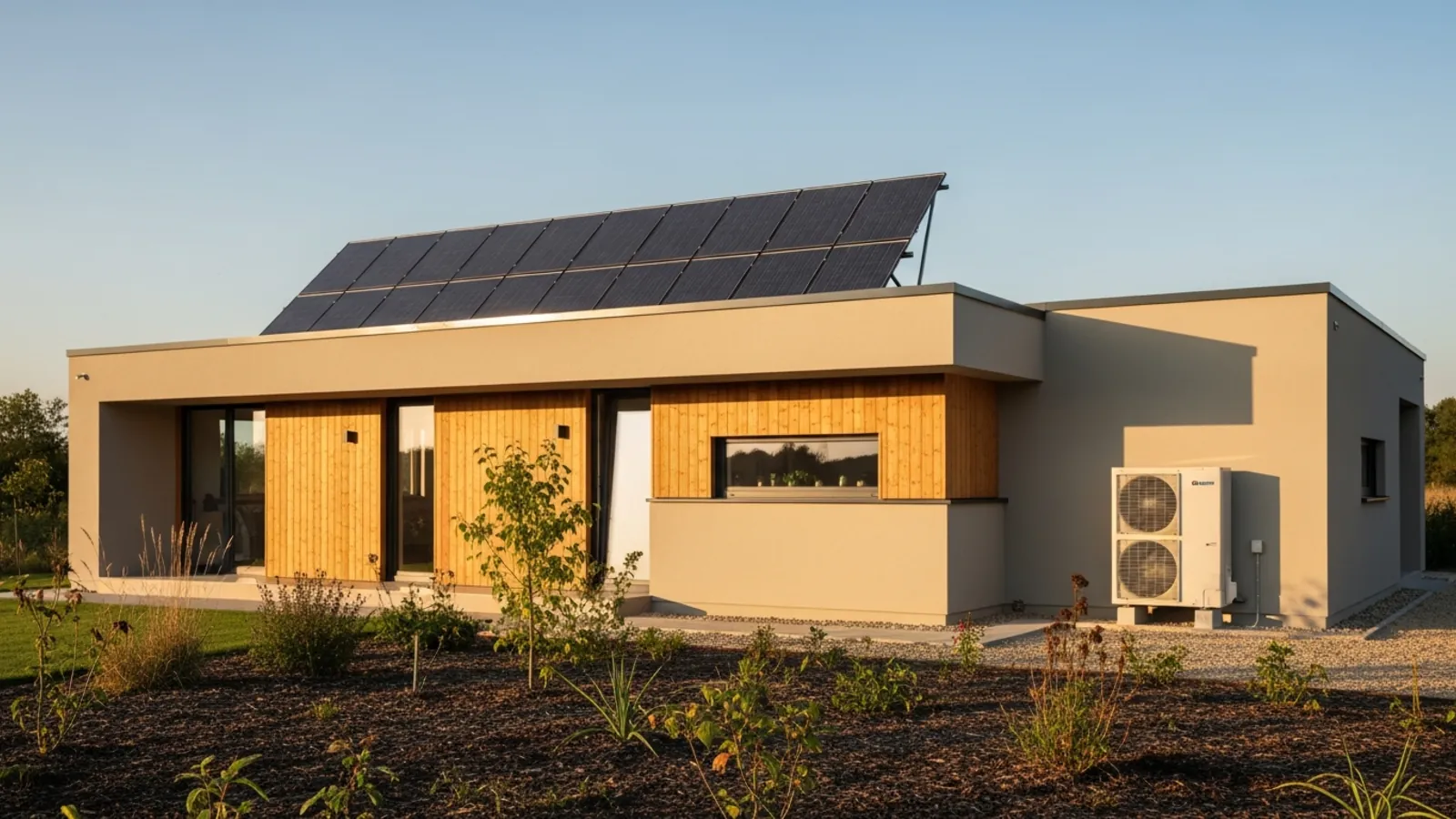 Sparsames Fertighaus mit Wärmepumpe und Solarmodulen – der Energiestandard als Preishebel